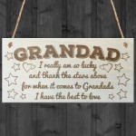 Grandad The Best To Love Wooden Hanging Plaque