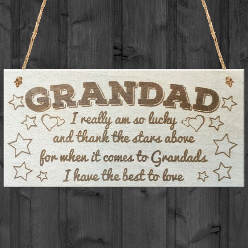 Grandad The Best To Love Wooden Hanging Plaque