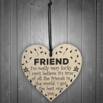 Friend The Best One Is You Wooden Hanging Heart