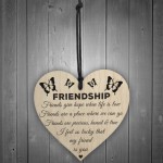 I'm Lucky My Friend Is You Wooden Hanging Heart