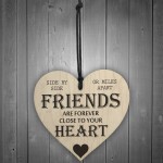 Friends Are Forever Wooden Hanging Heart Friendship Gift