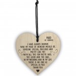 Maid Of Honour As Special As You Wooden Hanging Heart Plaque