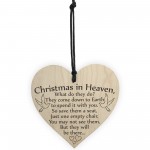 Christmas In Heaven Xmas Tree Decoration Memorial Quote Heart