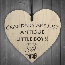 Grandads Antique Little Girls Novelty Wooden Hanging Heart 