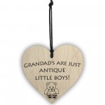 Grandads Antique Little Girls Novelty Wooden Hanging Heart 