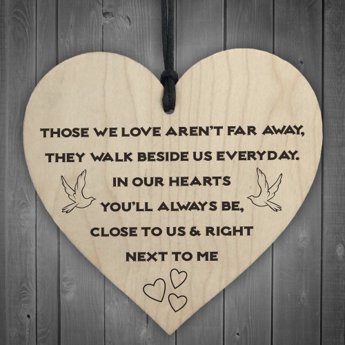 You'll Always Be Next To Me Wooden Hanging Heart Plaque