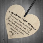 A Whisper From Heaven Wooden Hanging Heart Memorial Plaque